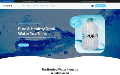 Шаблон -шаблон Purify Drinking Water Services