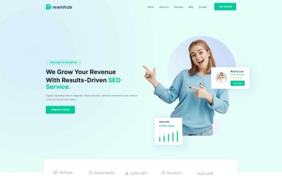 Шаблон -шаблон Dreamhub для SEO и маркетингового агентства