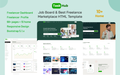 Шаблон TaskHub — HTML-шаблон доски объявлений и лучшей торговой площадки для фрилансеров