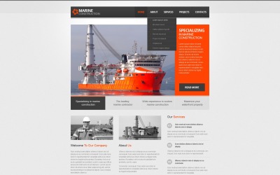 Шаблон Шаблон сайта строительной компании 