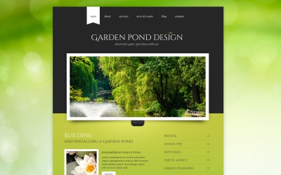 Шаблон  шаблон сайта Garden Design  