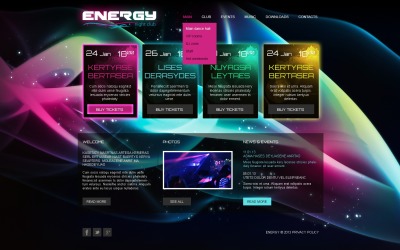 Шаблон Шаблон сайта ночного клуба  