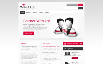 Шаблон Интернет-адаптивный шаблон веб-  