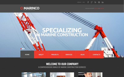 Шаблон Промышленный адаптивный шаблон веб-  