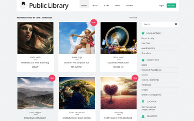 Шаблон Отзывчивый шаблон  с обзорами книг  