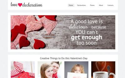 Шаблон  шаблон сайта ко Дню Святого Валентина  