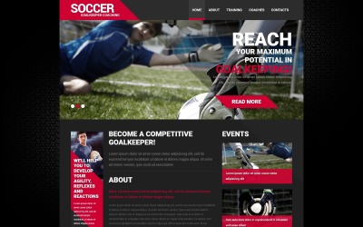 Шаблон Шаблон адаптивного  Soccer  
