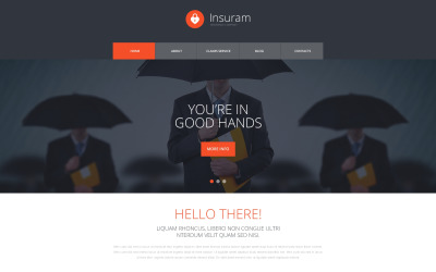 Шаблон Страховой отзывчивый шаблон веб-  