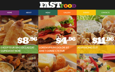 Шаблон  шаблон сайта ресторана быстрого питания  