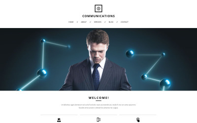 Шаблон Communications Responsive Website Template  