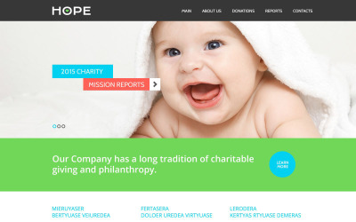 Шаблон Благотворительный адаптивный шаблон веб-  