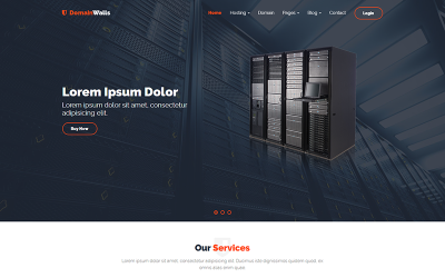 Шаблон DomainWalls |  веб-хостинг с шаблоном  WHMCS 