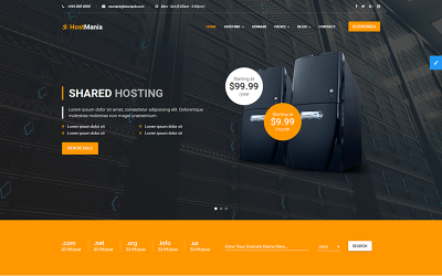 Шаблон HostMania | Веб-хостинг Material Design и шаблон  WHMCS 