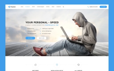 Шаблон Шаблон  интернет-провайдера и цифровой сети Noanet  