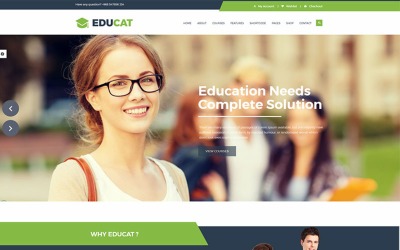 Шаблон Educat - Шаблон образовательного веб-  