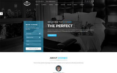 Шаблон Chondo - HTML-шаблон для сайта отеля  