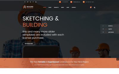 Шаблон Builder - HTML-шаблон для конструирования и строительства  