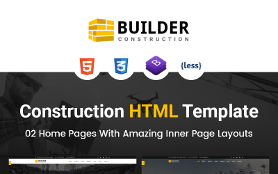Шаблон Строитель - HTML шаблон сайта строительной компании  