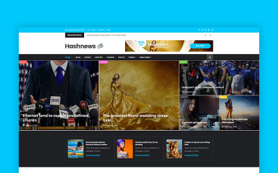 Шаблон Hashnews - Шаблон  журнала и газеты  