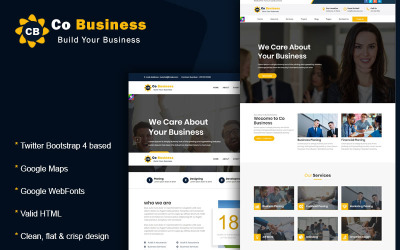 Шаблон Co Business - корпоративный, деловой, шаблон   и  4  