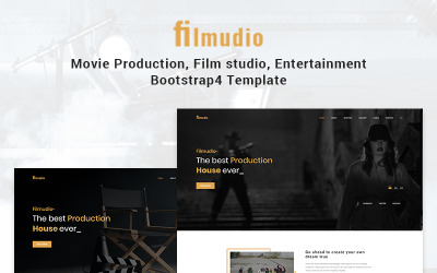 Шаблон Filmudio - Производство фильмов, Киностудия, Шаблон развлекательного  
