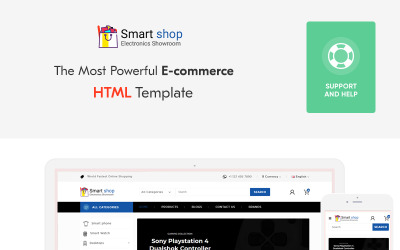 Шаблон Шаблон сайта электронного магазина SmartShop 