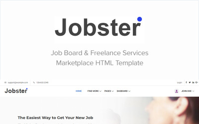 Шаблон Jobster - Шаблон сайта доски объявлений о вакансиях  