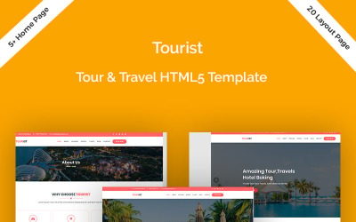 Шаблон Турист - шаблон  Trous, Travels & Hotel Booking  