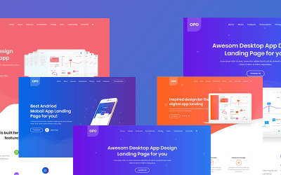 Шаблон Opo - шаблон сайта креативного приложения 
