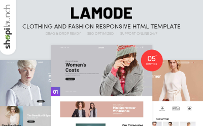 Шаблон Lamode - адаптивный шаблон  о моде и одежде 