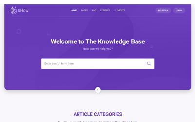 Шаблон UHow-Helpdesk и шаблон  базы знаний и документации 