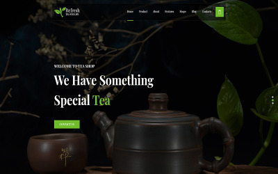Шаблон Refresh Tea - HTML-шаблон адаптивного загрузочного HTML- 