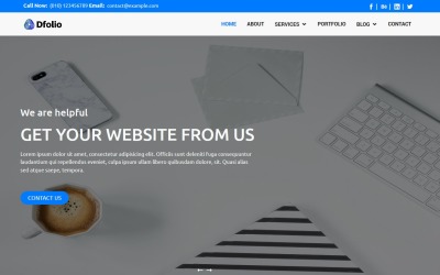 Шаблон Dfolio - универсальный адаптивный HTML-шаблон для загрузки  